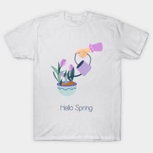 Hello spring print T-Shirt